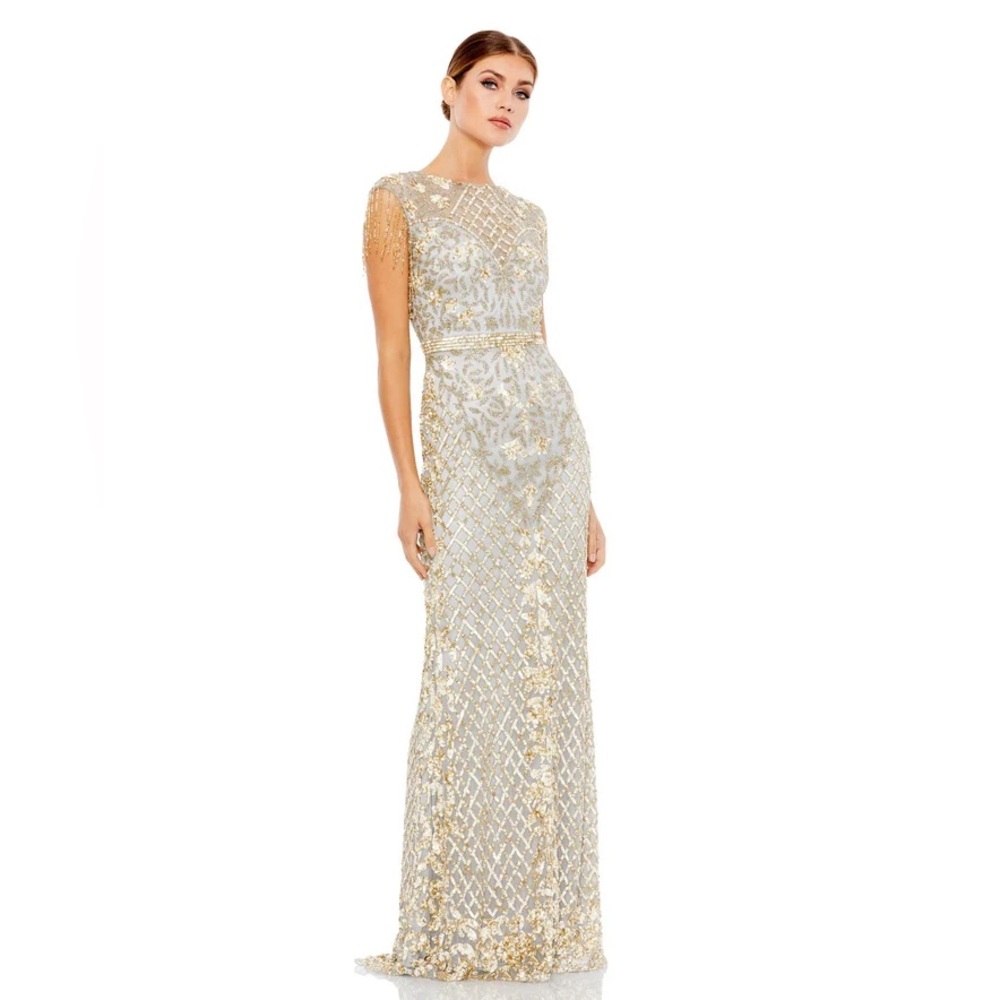 Mac Duggal sequined gown 4908 NWT